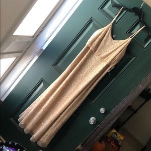 NWT Adrianna Papell Champagne Dress & Heels Bundle